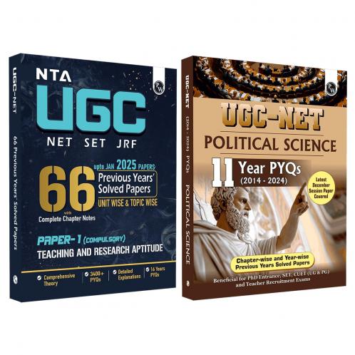 PW NTA 66 UGC NET Paper 1 (Teaching & Research Aptitude) 16 Years PYQs with Complete Chapter Notes + Political Science (Paper 2) 11 Years (2014- 2024)