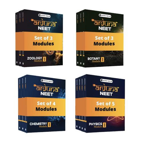 PW Arjuna For NEET Class 11 Physics Chemistry Botany and Zoology Modules with Solutions & 15 OMR Sheets Combo Set of 15 Books (2025 Edition)