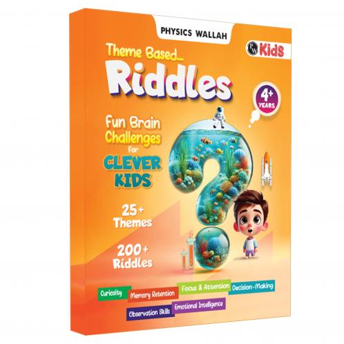 PW Riddles Book For Kids | 200+ Theme Based Riddles Book For 4+ Years Old | English Interactive Brain Teasing Riddle Activity Book For Growing Kids