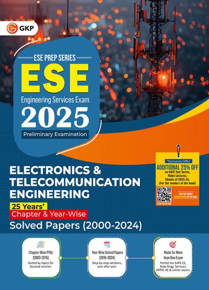 GKP UPSC ESE 2025 Electronics & Communication Engineering Solved Papers 2000-2024| Chapter-wise Solved Papers (2000–2024) | Chapter-wise & Year-wise | Previous Year Questions with Solutions