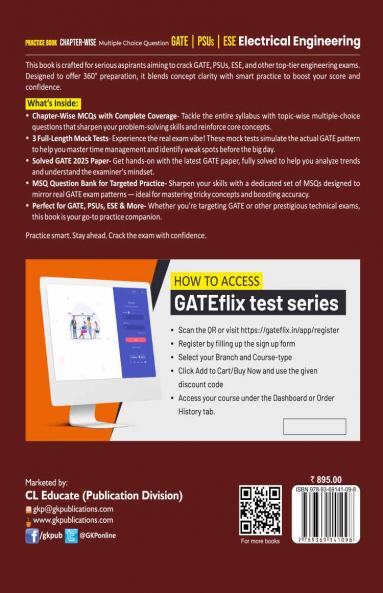 GKP Practice Book 2026 : Electrical Engineering - Chapter-Wise Multiple Choice Questions for GATE PSUs and ESE | GATE Solved Papers 2025