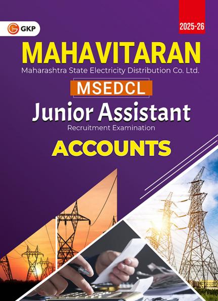 GKP MAHAVITARAN (MSEDCL) 2025-26 : Junior Assistant - Accounts| Reasoning Quantitative Aptitude Marathi Language and Finance