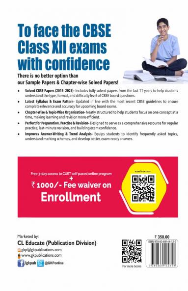 GKP CBSE Class XII 2026 : Business Studies - Chapter and Topic-wise Solved Papers 2015-2025