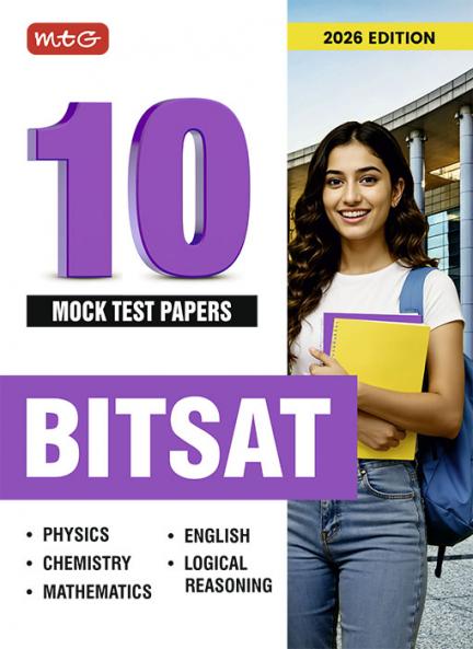 MTG BITSAT 10 Mock Tests Papers For 2026 Exam with Detailed Solutions | BITSAT Model Test & Practice Papers Book - Physics Chemistry & Mathematics (As Per Latest Syllabus & Pattern)