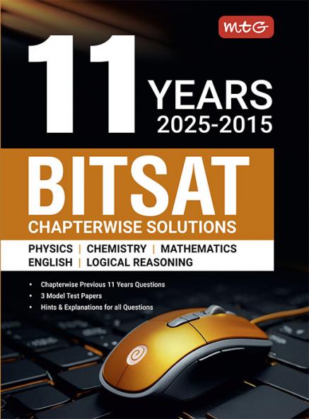 MTG 11 Years BITSAT Chapterwise Previous Solved Question Papers (PYQ Book) For 2026 Exam | 3 Model Test Papers with Explanations Physics Chemistry Mathematics English & Logical Reasoning