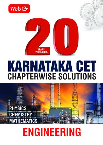 MTG 20 Years (2025-2006) Karnataka CET Chapterwise Solutions Physics Chemistry & Mathematics | KCET Previous Year Solved Papers | KCET PYQ Book For Engineering Entrance Exam 2026