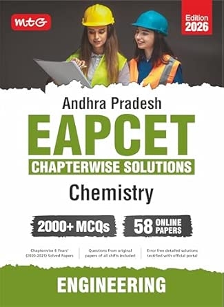 MTG Andhra Pradesh (2025-2020) EAPCET Chapter-wise Previous Year Solved Question Papers Chemistry Book | 2000+ PYQs Question with Detailed Solutions For 2026 Exam