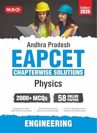 MTG Andhra Pradesh (2025-2020) EAPCET Chapter-wise Previous Year Solved Question Papers Physics Book | 2000+ PYQs Question with Detailed Solutions For 2026 Exam