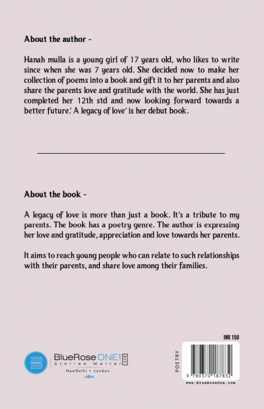 The Legacy of Love:  A tribute to my parents