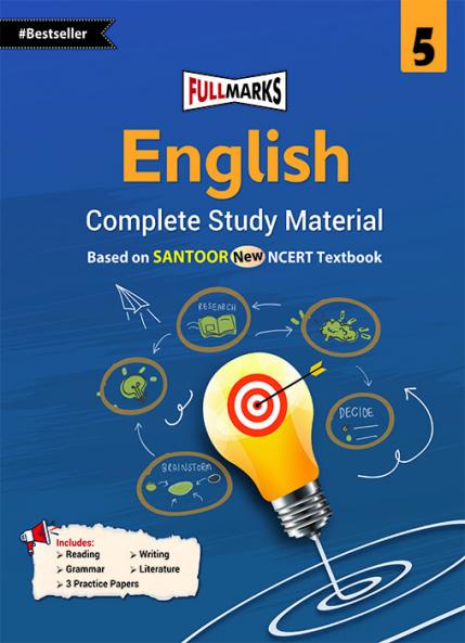Full Marks English Complete Study Material Class 5 | Based on New NCERT Textbook Santoor and CBSE Syllabus | Includes Chapterwise Summary Solved Q/A Practice Papers and More