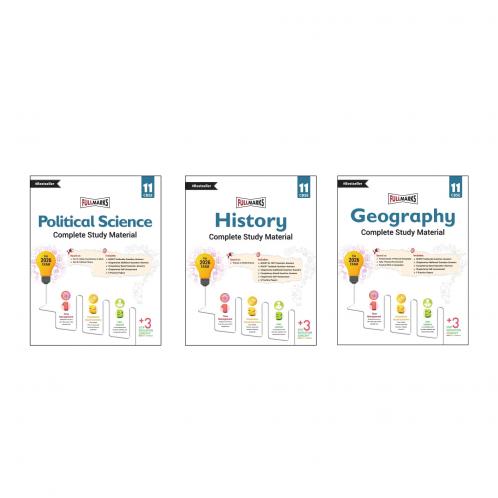 Full Marks Class 11 Combo of 3 Books - Political Science + History + Geography | Complete Study Material