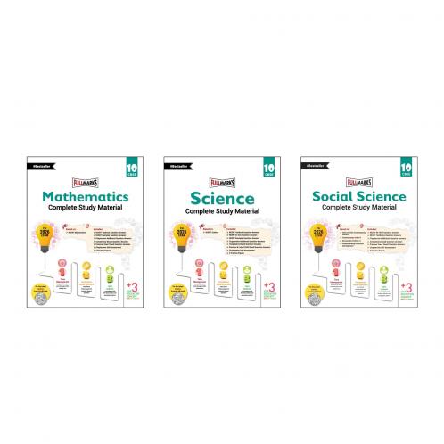 Full Marks Class 10 Combo of 3 Books - Mathematics + Science + Social Science | Complete Study Material