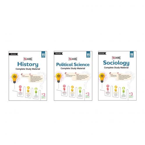 Full Marks Class 11 Combo of 3 Books - History + Political Science + Sociology | Complete Study Material