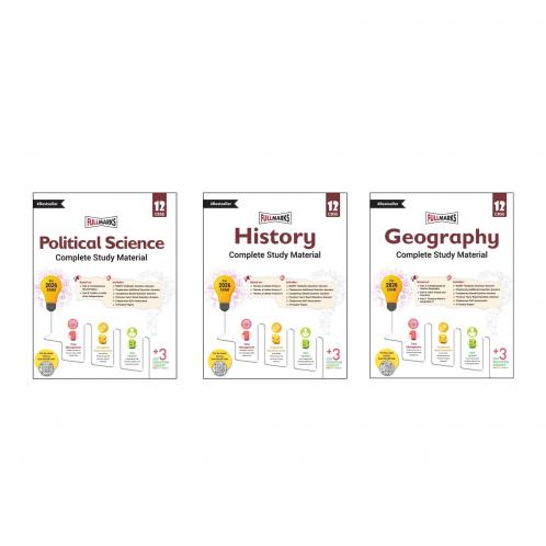 Full Marks Class 12 Combo of 3 Books - Political Science + History + Geography | Complete Study Material