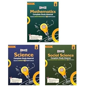 Full Marks Class 8 Combo of 3 Books - Mathematics (GANITA PRAKASH) + Science (CURIOSITY) + Social Science (EXPLORING SOCIETY) | Complete Study Material