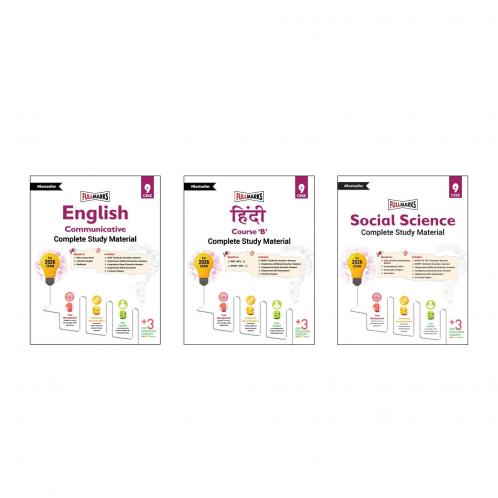 Full Marks Class 9 Combo of 3 Books - English Comm + Hindi B + Social Science | Complete Study Material