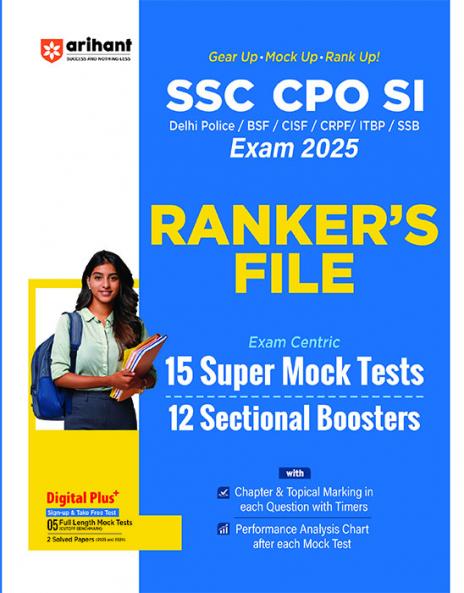 SSC CPO (SI & ASI) Exam 2025 | Practice Sets (Rankers File) | 15 Super Mock Test & 12 Sectional Boosters | For Delhi Police CISF BSF CRPF ITBP & SSB | English Medium