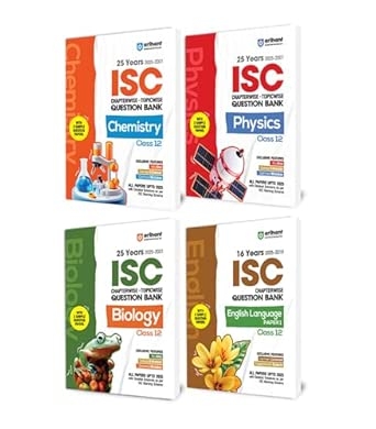Arihant ISC Chapterwise-Topicwise Question Bank  Physics Chemistry Biology and English Class 12