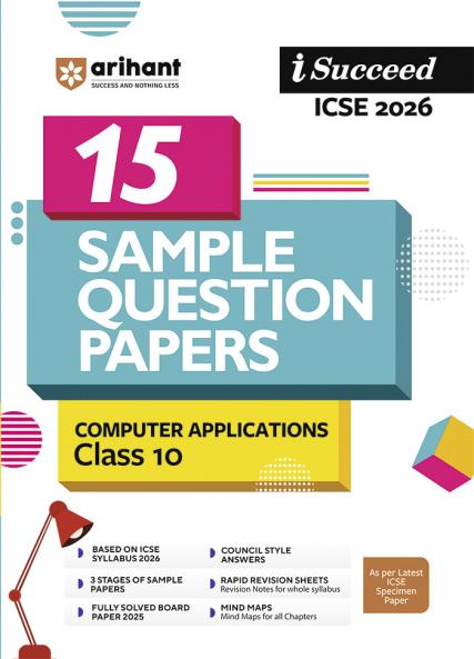 I Succeed ICSE 2026 15 Sample Question Papers Computer Applications Class 10