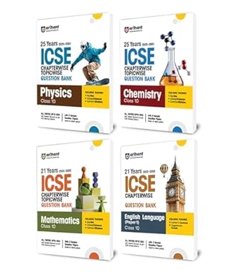 Arihant ICSE Chapterwise-Topicwise Question Bank  Physics ChemistryMathematics and English Class 10