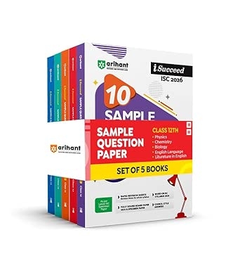 Arihant I Succceed ISC Sample Question Papers Class 12 Physics Chemistry Biology English Language & Literature (Paper 1 & 2) Exam 2026 |10 and 15 Solved Papers with Latest Specimen Paper Rapid Revision Notes Mind ... for Board Exam Preparation | English Medium