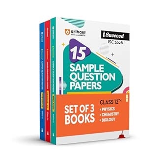 Arihant I Succceed ISC Sample Question Papers Class 12 Physics Chemistry Biology Exam 2026 |15 Solved Papers with Latest Specimen Paper Rapid Revision Notes Mind ... for Board Exam Preparation | English Medium