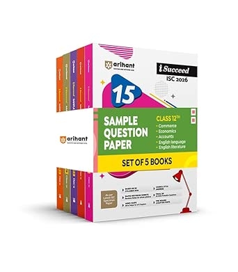Arihant I Succceed ISC Sample Question Papers Class 12 Commerce Economics Accounts English Language & Literature (Paper 1 & 2) Exam 2026 |10 and 15 Solved Papers with Latest Specimen Paper Rapid Revision Notes Mind ... for Board Exam Preparation | English Medium