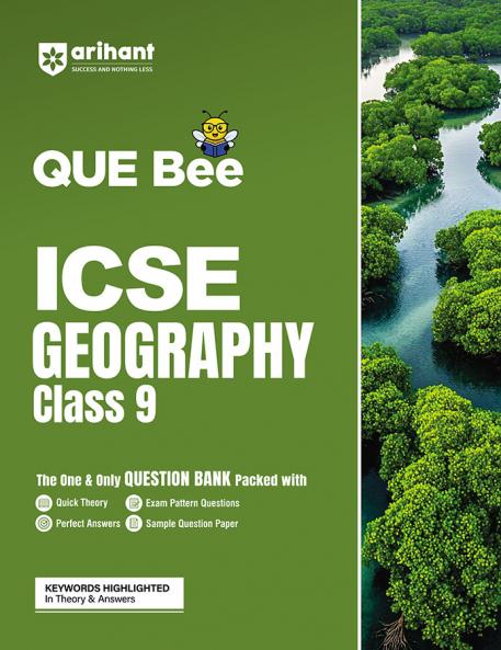 Arihant QUE Bee ICSE Geography Question Bank For Class 9