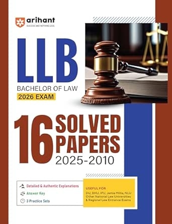 LLB Entrance Exam 2026 | 16 Solved Papers (2025-2010) | Useful for NLU DU BHU & Other National Law University