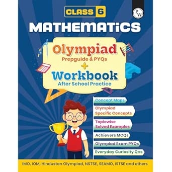 PW Olympiad Plus Workbook For Class 6 Maths Prepguide PYQs and Worksheets