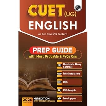 PW CUET (UG) English Chapterwise & Topicwise Theory & Exercise with PYQ (2025-2022) | Most Probable Question Bank | Prep Guide | Mock Tests For Exam 2026