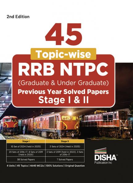 Disha 45 Topic-wise RRB NTPC (Graduate & Undergraduate) Previous Year Solved Papers Stage I & II 2nd Edition | Railway Recruitment Board | Non-Technical Popular Categories