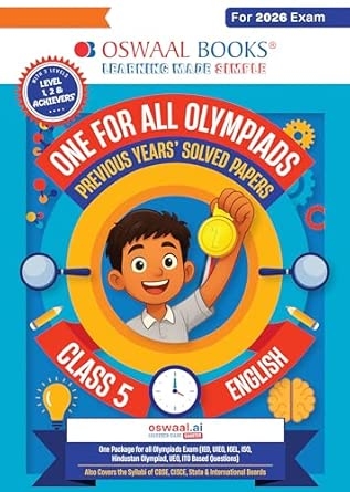 Oswaal One For All Olympiads Class 5 English Prep-Guide Book | Chapter-wise Previous Years' Solved Papers | Questions for SOF IEO & Other Olympiad Exams 2026 | With Sample Practice Papers & Oswaal.AI