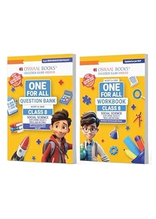 Oswaal One For All Question Bank + One For All Workbook (NCERT & CBSE) Class 8 Social Science (Set of 2 Books) | Updated As Per NCF For Latest Exam