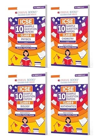 Oswaal ICSE 10 Sample Question Papers Class 9 Physics Chemistry Biology & Maths (Set of 4 Books) For 2026 Exam (Based On The Latest CISCE/ICSE ... Solved MCQs Revision with Explanations