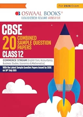 Oswaal CBSE 20 Combined Sample Question Papers class-12 Commerce stream (English Core Mathematics Accountancy Business Studies & Economics)
