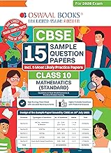 Oswaal CBSE 15 Sample Question Papers Class 10 Mathematics Standard for 2026 Board Exam (As per CBSE Sample Question Paper issued on 30 July 2025) recommended by 2025 CBSE Toppers with Chapter wise Highly Probable Questions includes 5 Most Likely SQPs & all types of CBQs