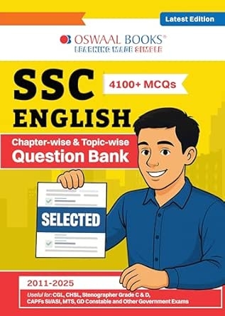 Oswaal SSC (Staff Selection Commission)| Tier-1 | Chapter-wise & Topic-wise Question Bank 2011 to 2025| English Comprehension | For 2026 Exam