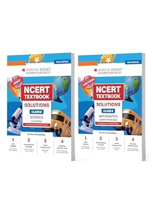 Oswaal NCERT Textbook Solutions Class 8 Science & Mathematics | Set Of 2 Books | For Latest Exam