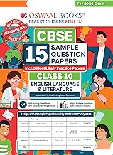 Oswaal CBSE 15 Sample Question Papers Class 10 English Language & Literature for 2026 Board Exam (As per CBSE Sample Question Paper issued on 30 July 2025) recommended by 2025 CBSE Toppers with Chapter wise Highly Probable Questions includes 5 Most Likely SQPs & all types of CBQs