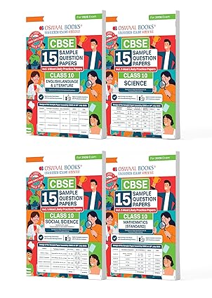 CBSE Sample Question Papers Class 10 English Science Social Science & Maths Standard (Set of 4 Books) (For Board Exams 2026)