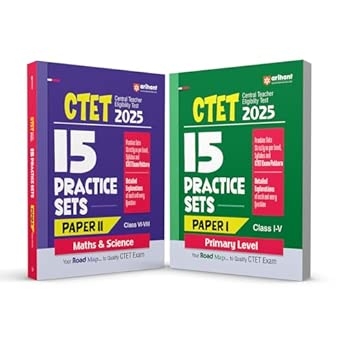 Arihant CTET Road Map – 15 Practice Sets Combo | Class I–V (Paper-1) & Math & Science Class VI–VIII (Paper-2) | English Medium