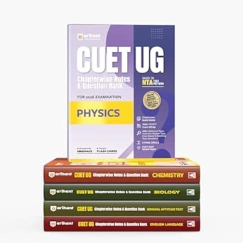 Arihant CUET UG 2026 PCB + General Aptitude & English Combo (Physics Chemistry Biology Section III & Section I-A) | Chapterwise Notes & Question Bank | Based on NTA Pattern | 1000+ NCERT MCQs Assertion Reason & Case-Based Questions | Mindmaps & Flash Cards | Free Online Digital Support