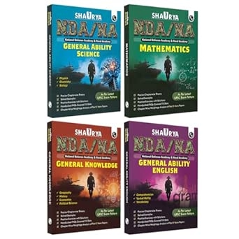 PW Shaurya NDA/NA Mathematics General Ability Science English and General Knowledge Combo Set of 4 Books with Latest 2025 Solved Paper For 2025-26