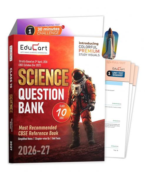 Educart CBSE Class 10 Science Question Bank 2026-27