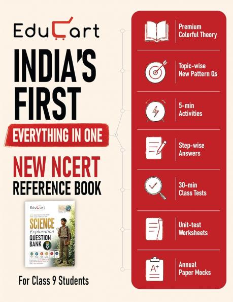 Educart CBSE Class 9 Science Exploration Question Bank 2026–27 | New NCERT Guide and Most Important Reference Book for 2027