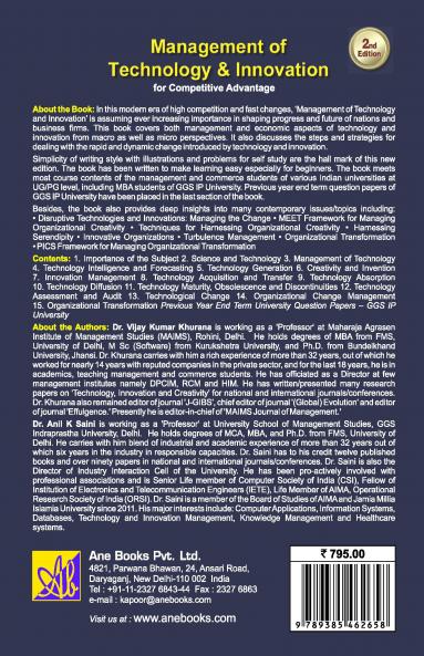 Management of Technology & Innovation : for Competitive Advantage 2/E
