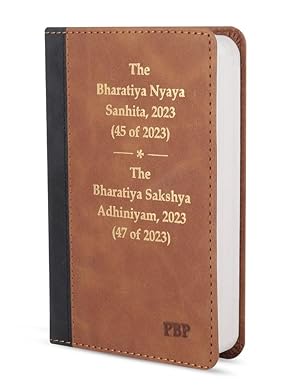 PROFESSIONAL'S New Criminal Laws Coat Pocket Edition- Palmtop Edition Beautifully Crafted Leather Bound Round Edges Bookmark Ribbon and Soft Touch Natural Shade Paper Compact and Handy covering New Criminal Laws- Bharatiya Nyaya Sanhita 2023 (BNS) & Bharatiya Sakshya Adhiniyam 2023 (BSA) with effective date 1.7.2024 and important notifications