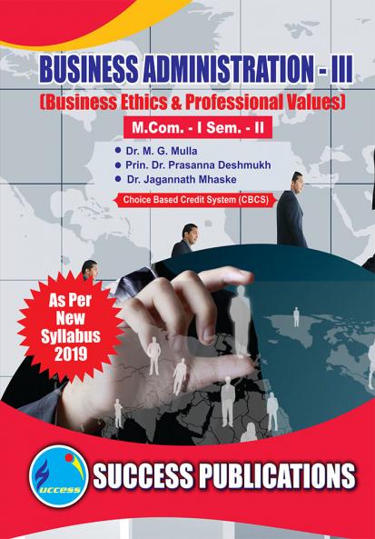 Business Ethics and Professional Values (BA-III)M.Com Sem-II-Marathi
