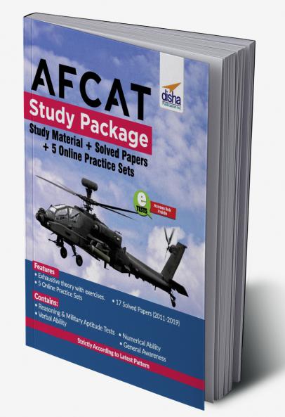 AFCAT Study Package - Study Material + Solved Papers + 5 Online Practice Sets